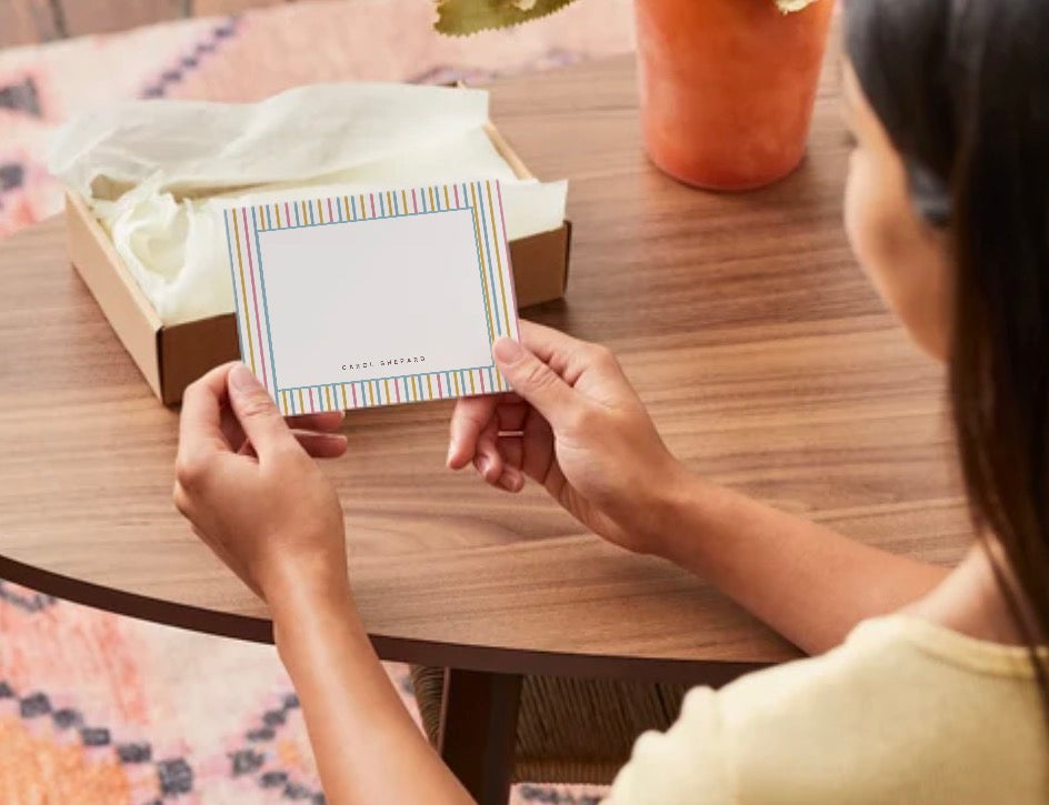 The Chandler Personalized Flat Notecards