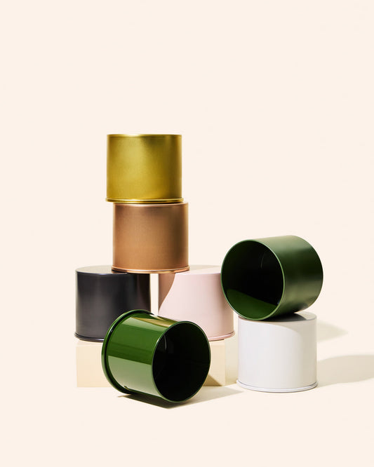 Twist metal candle tin & lid