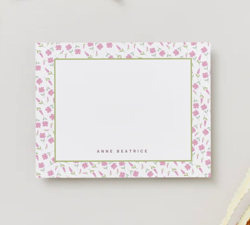 The Belle de Jour Personalized Flat Notecards