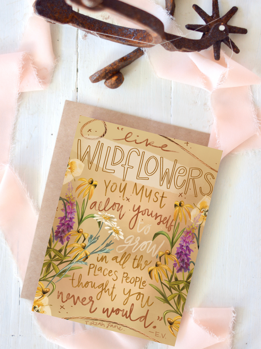 Western Wild flowers - Blank Greeting Card