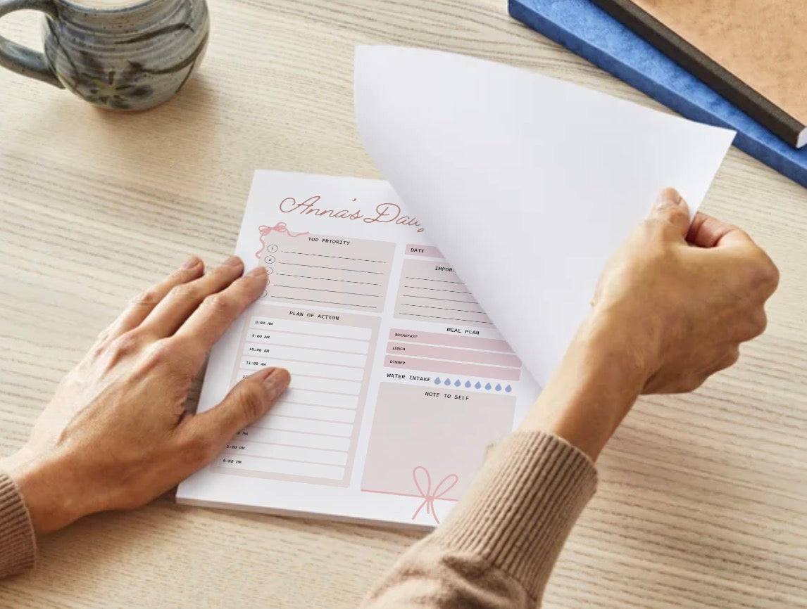 Coquette Personalized Daily Planner Pad (3 Sizes)