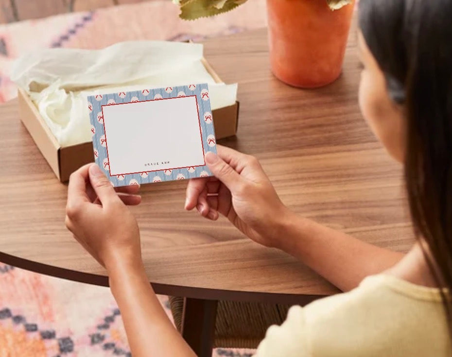 The Charlotte Personalized Flat Notecards