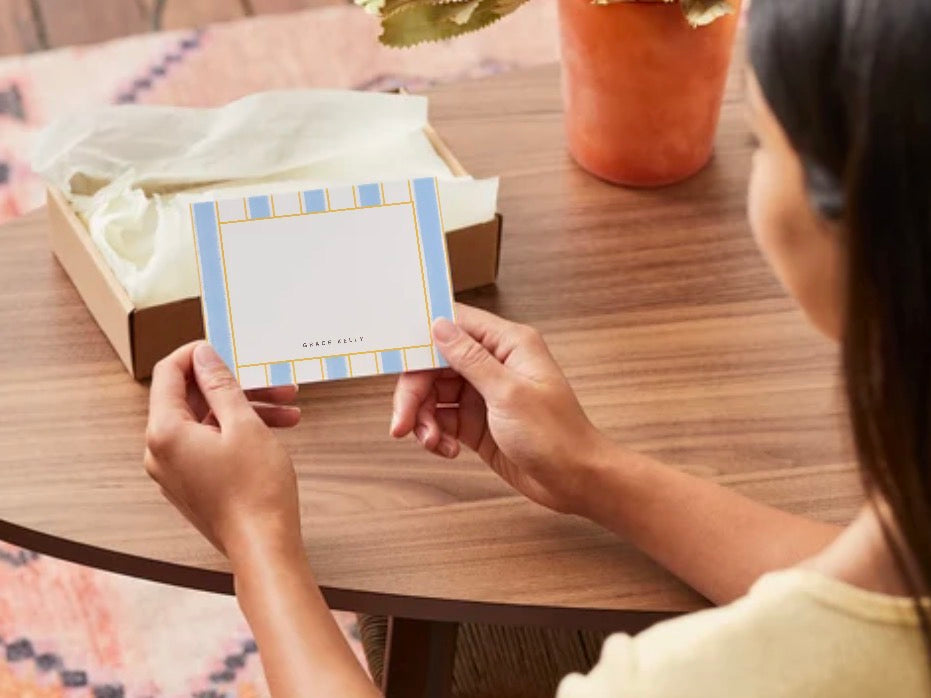 The Classic Carolina Personalized Flat Notecards