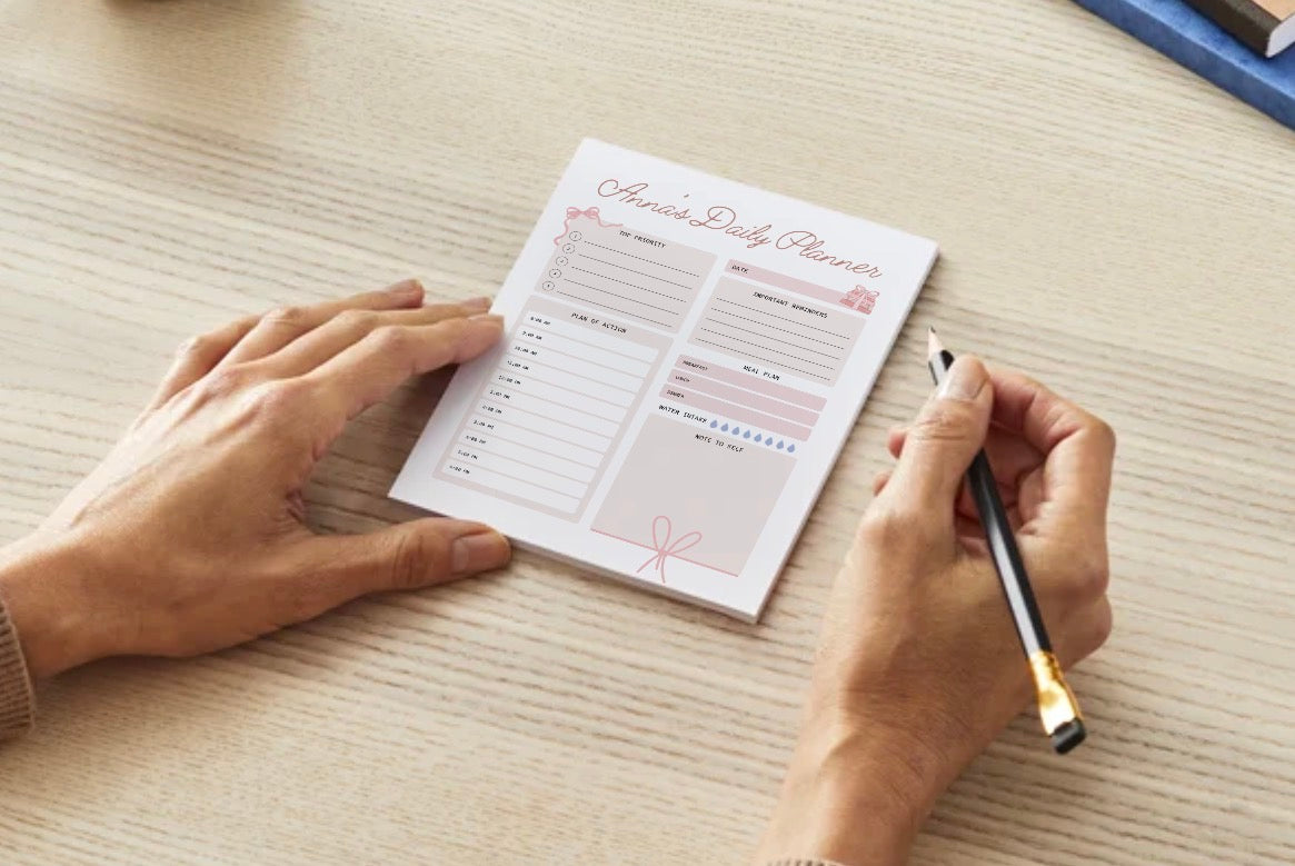 Coquette Personalized Daily Planner Pad (3 Sizes)