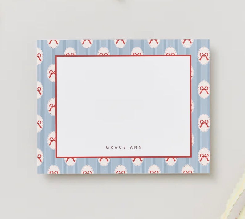 The Charlotte Personalized Flat Notecards