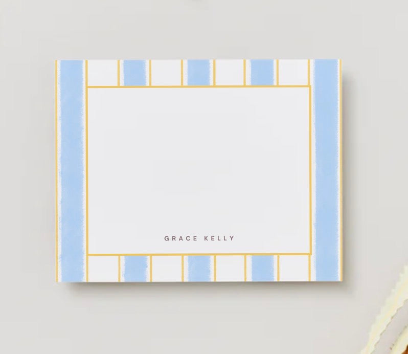 The Classic Carolina Personalized Flat Notecards