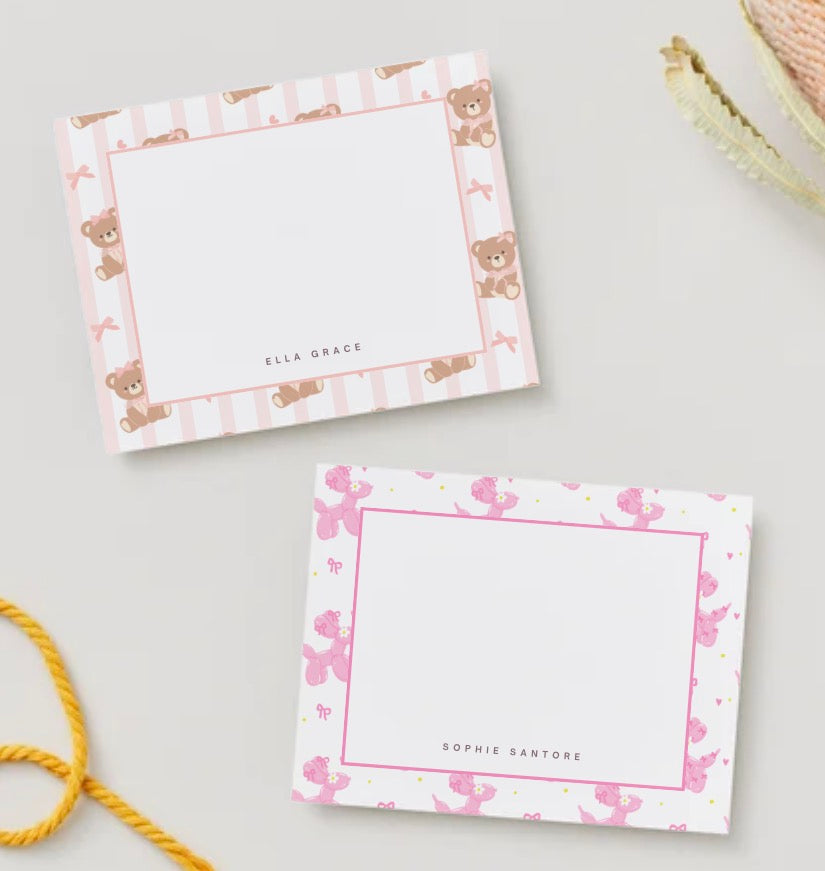 My First Personalized Flat Notecards (2 Styles)