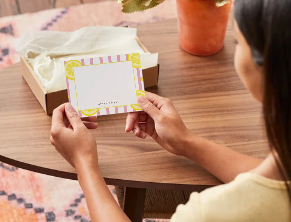 The Sicilian Lemon Personalized Flat Notecards