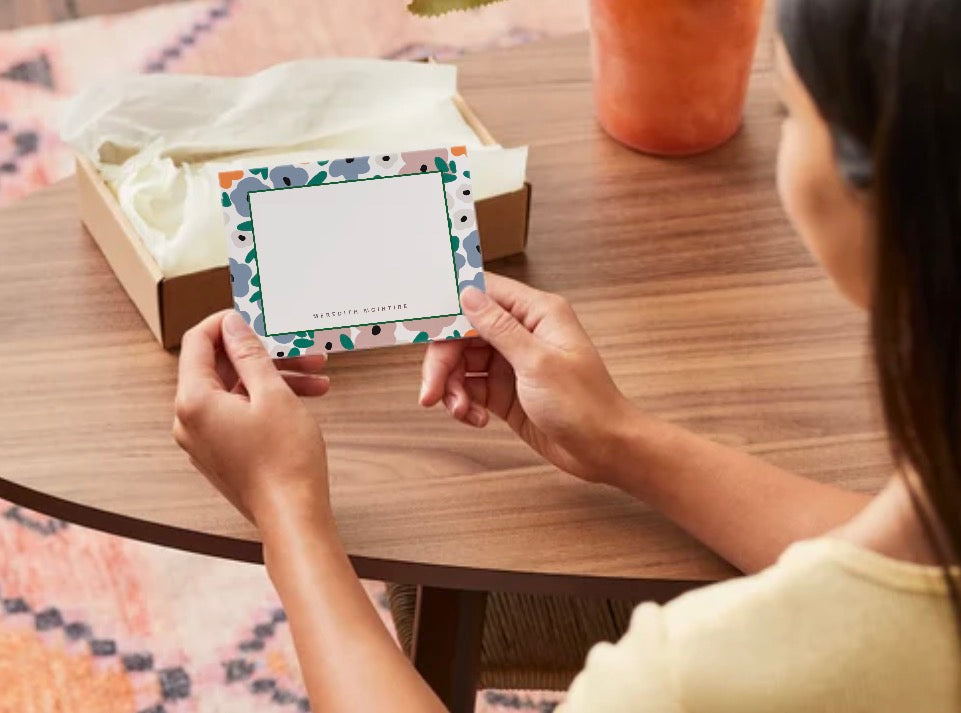 The Blooming Garden Personalized Flat Notecards