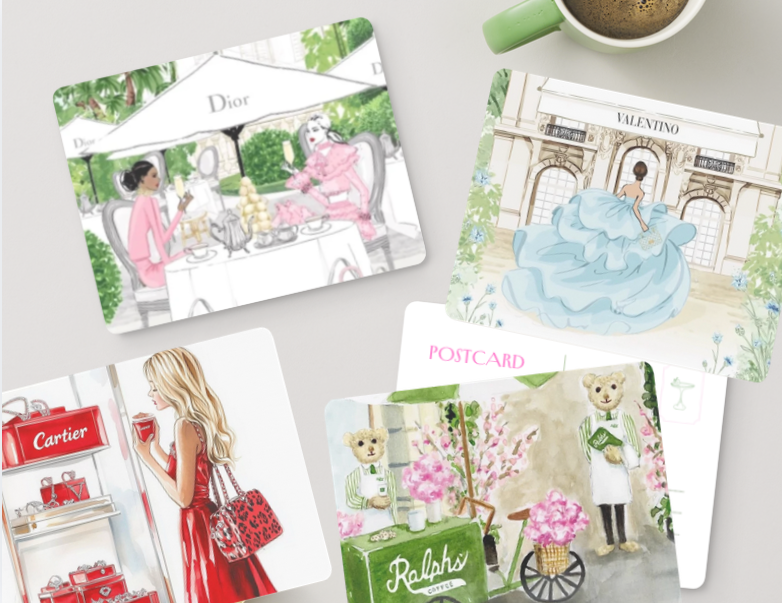 Fashion Inspired Postcards - Set 10 Pcs (4 Styles)