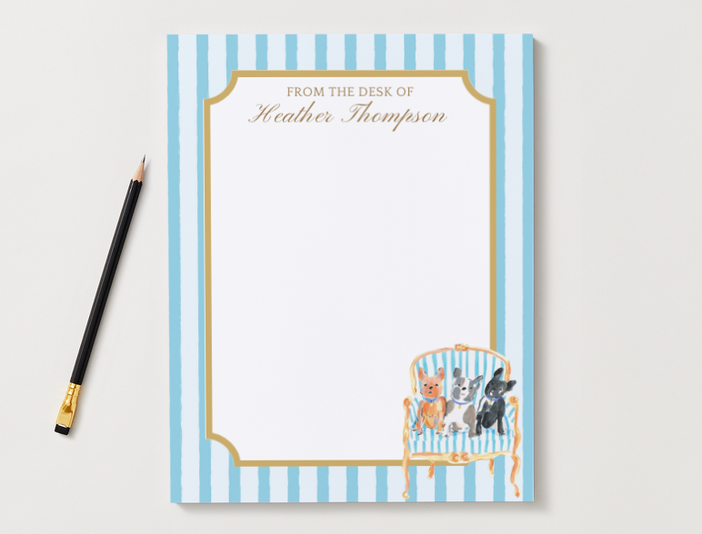 Personalized Frenchies Notepad