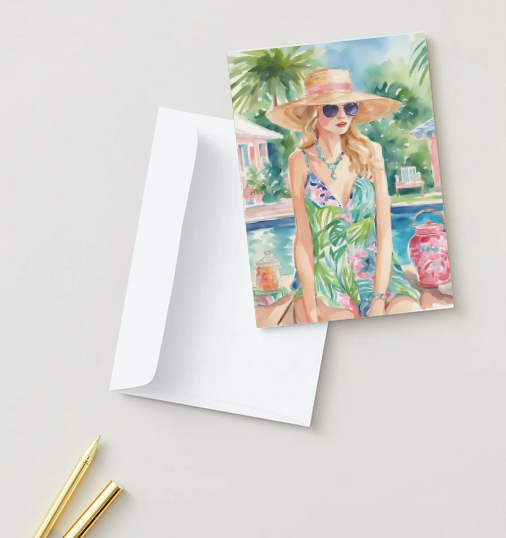 The Palm Beach Blank Cards Set (10 Cards + Envelopes)