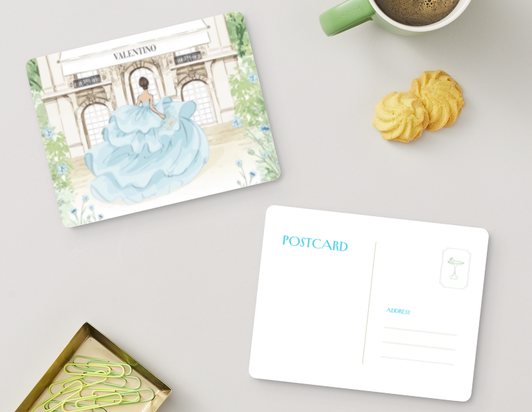 Fashion Inspired Postcards - Set 10 Pcs (4 Styles)