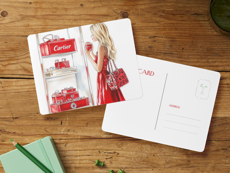 Fashion Inspired Postcards - Set 10 Pcs (4 Styles)