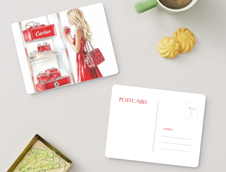 Fashion Inspired Postcards - Set 10 Pcs (4 Styles)