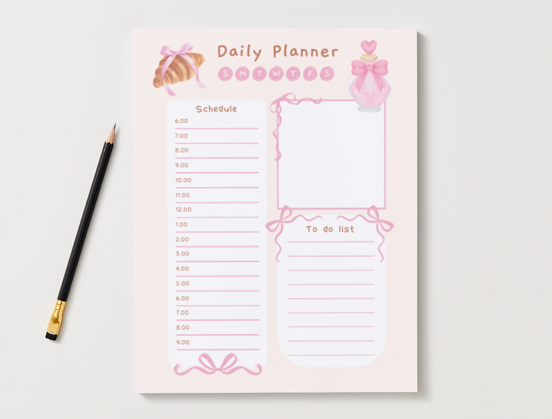 Coquette Daily Planner Pad (3 Sizes)